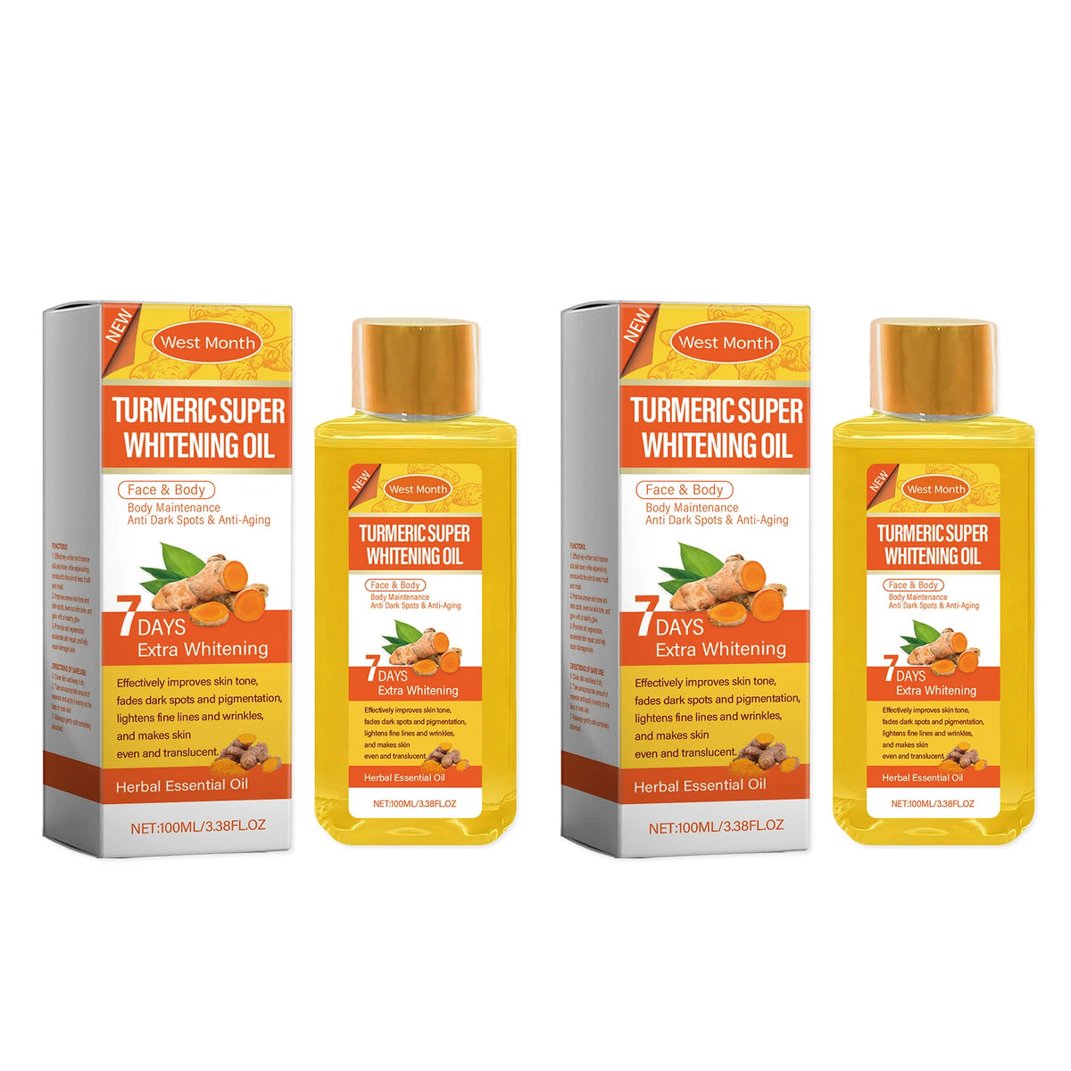 WEST MONTH Turmeric Body Oil For Brighter Even Looking Skin