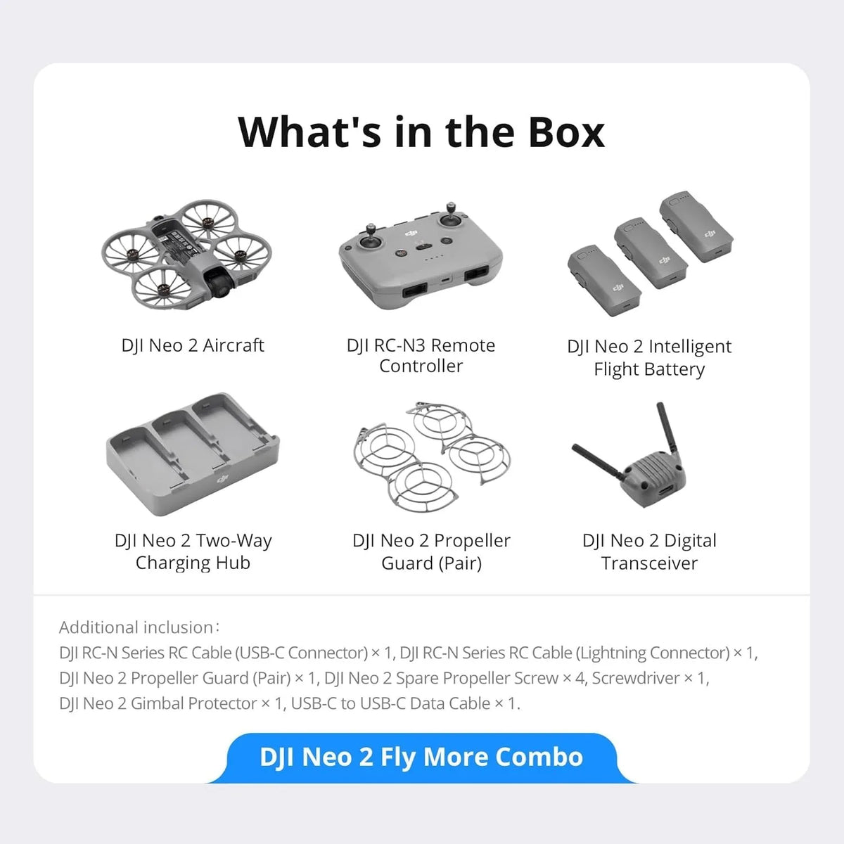 DJI Neo 2 Fly More Combo RC-N3 4K Camera Drone Kit
