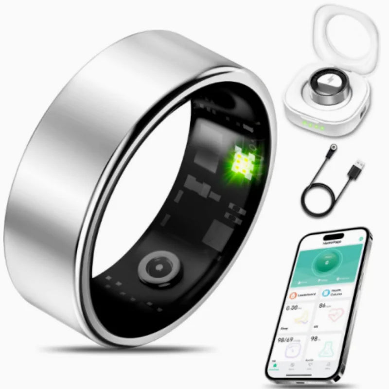 Smart Ring Health Monitor With Activity Tracking And Waterproof Design