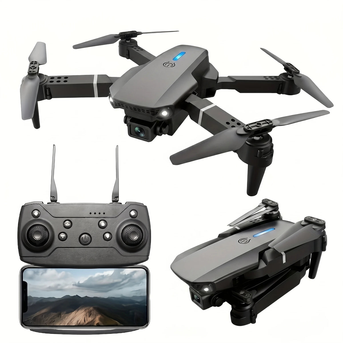 EVANOVM E88 Pro Max Foldable Drone With Dual HD Cameras