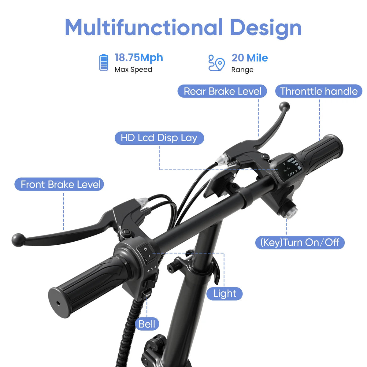 Eilleo Spacewalk 750W Foldable Electric Scooter With Seat