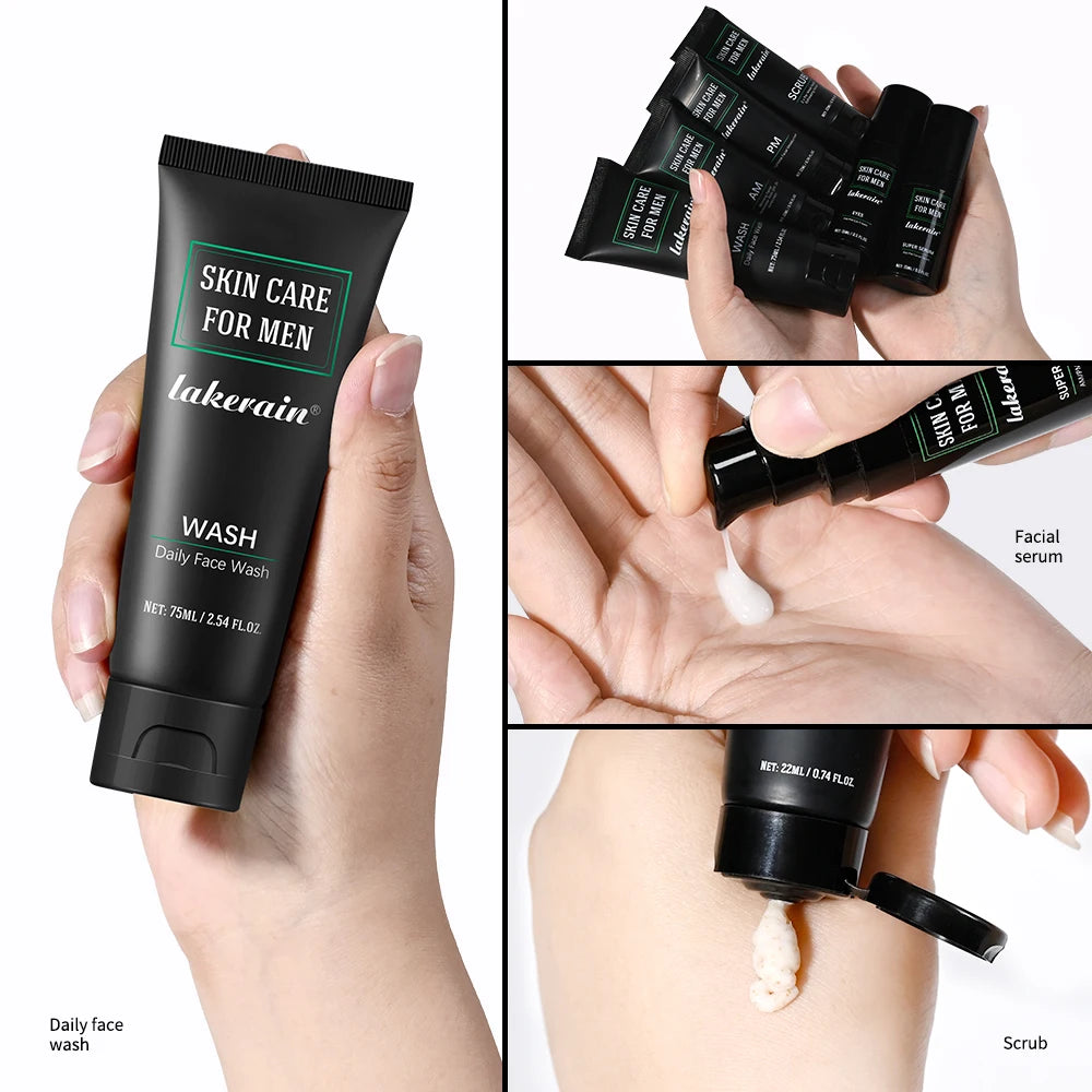 Ibcccndc Men's Deep Cleansing Skincare and Hydration Grooming Set