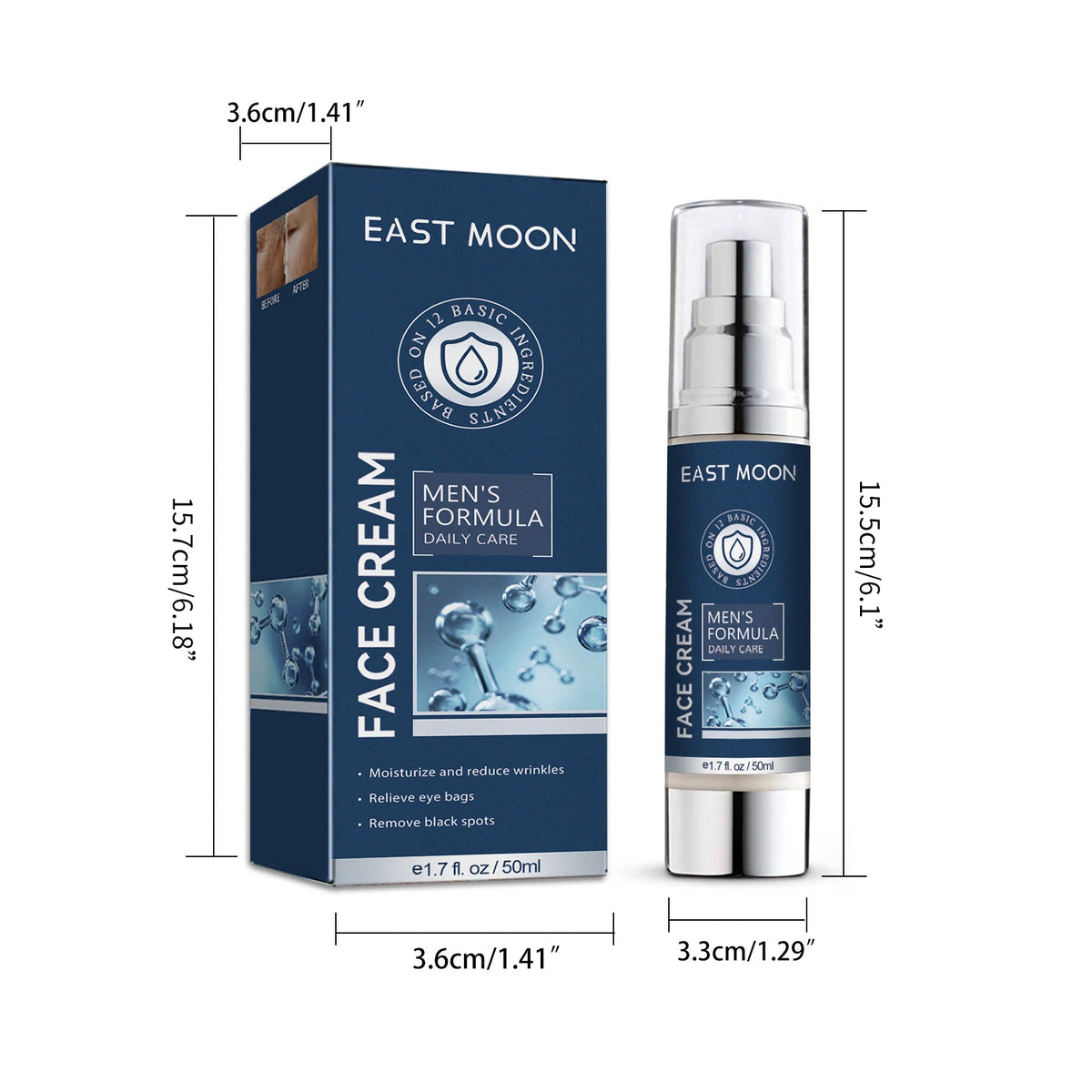 East Moon 6 In 1 Men's Hydrating Facial Moisturizer