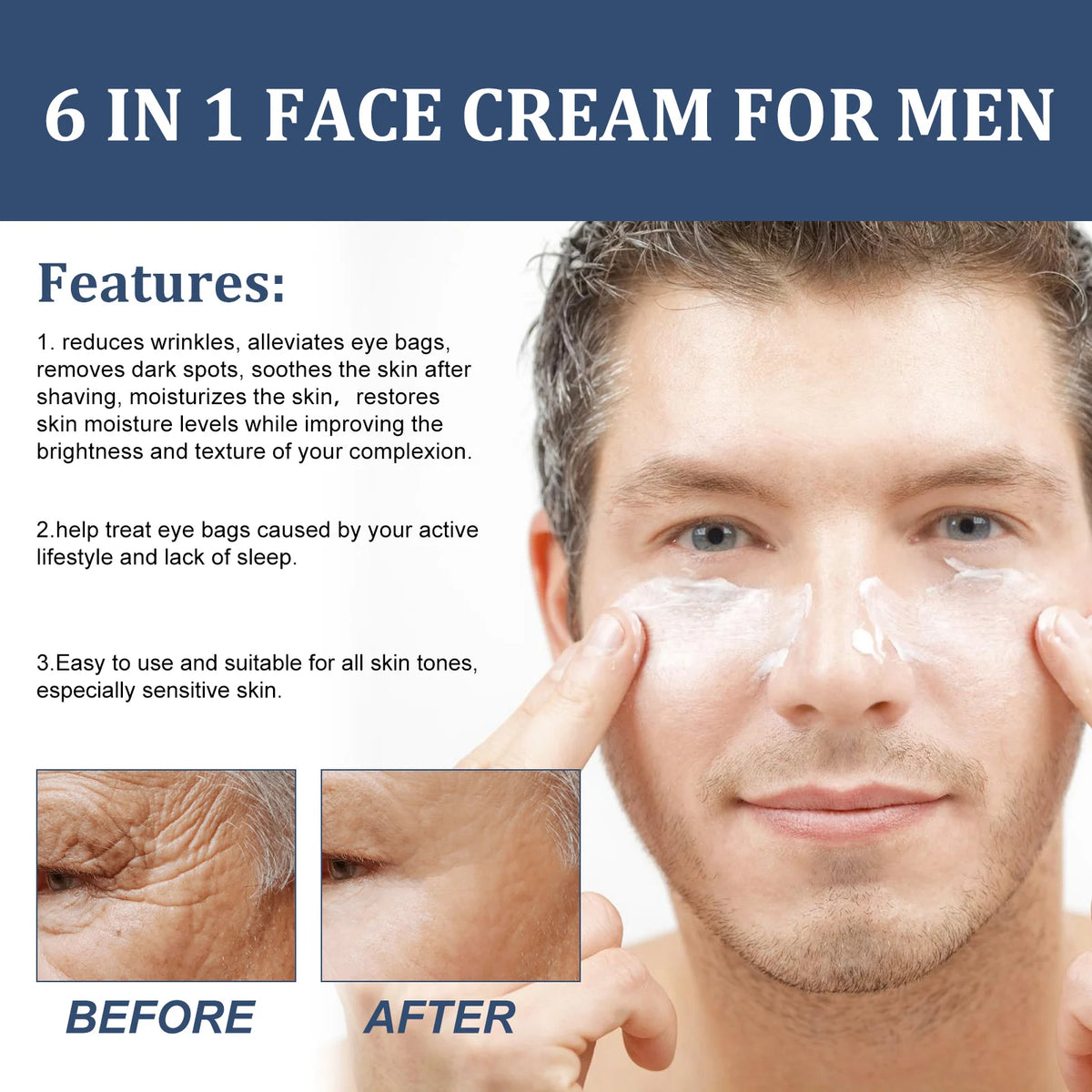 East Moon 6 In 1 Men's Hydrating Facial Moisturizer