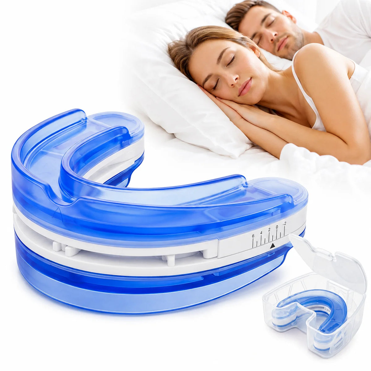 Adjustable Anti Snoring Mouthpiece Custom Fit Sleep Aid With Airflow
