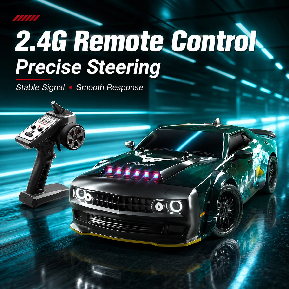 ZNLYRION Brushless 4WD RC Drift Racing Car With LED Lights