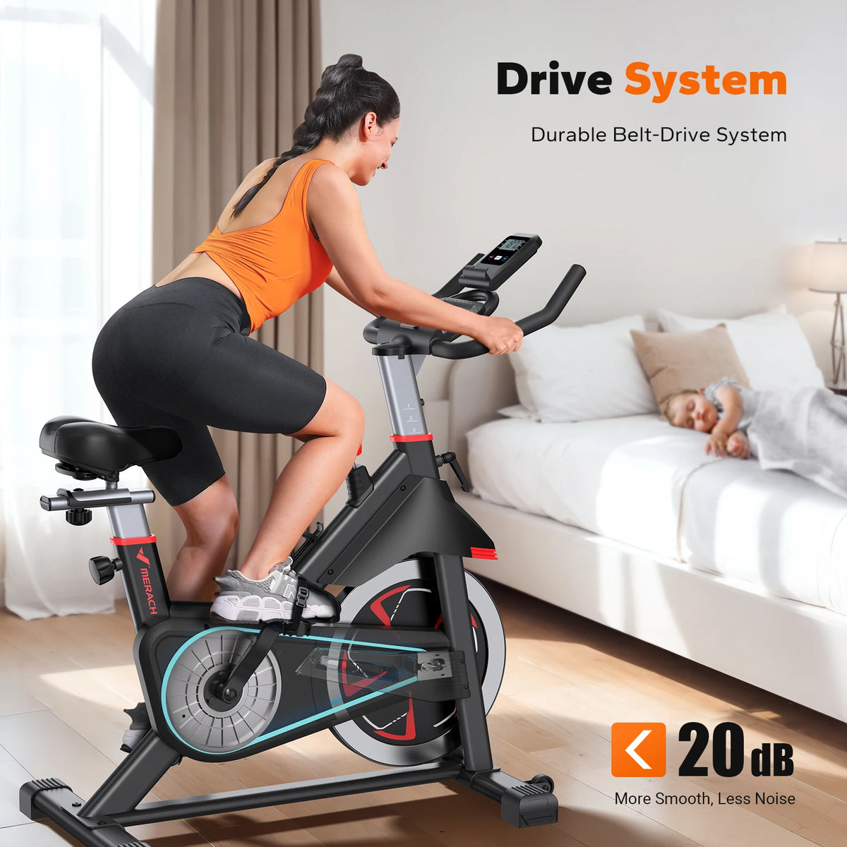 MERACH S38 Indoor Cycling Bike With Magnetic Resistance for Home Workouts