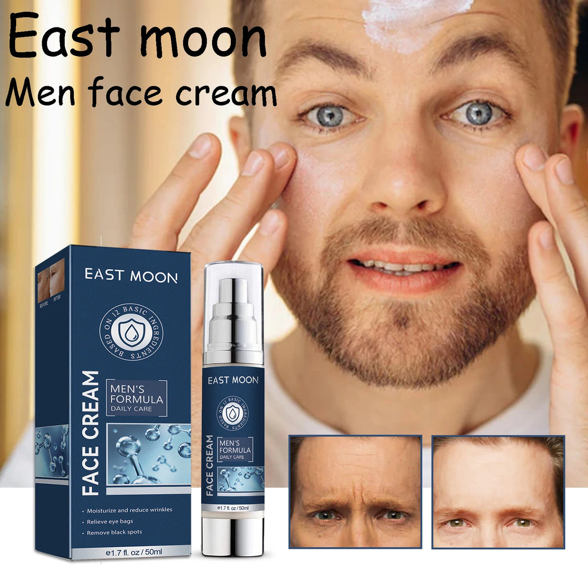 East Moon 6 In 1 Men's Hydrating Facial Moisturizer