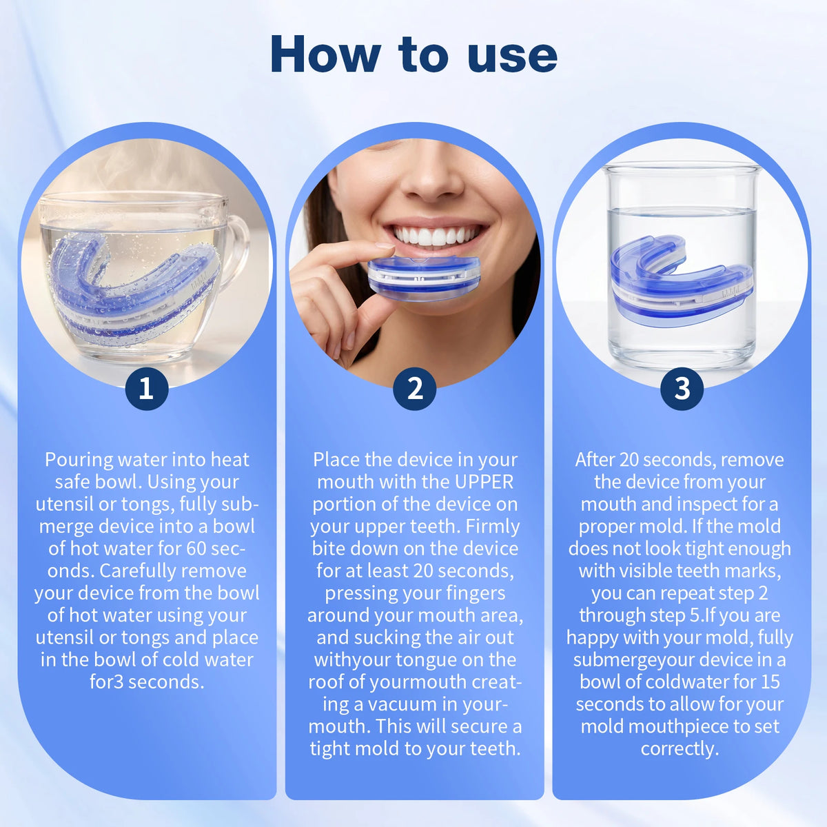 Adjustable Anti Snoring Mouthpiece Custom Fit Sleep Aid With Airflow
