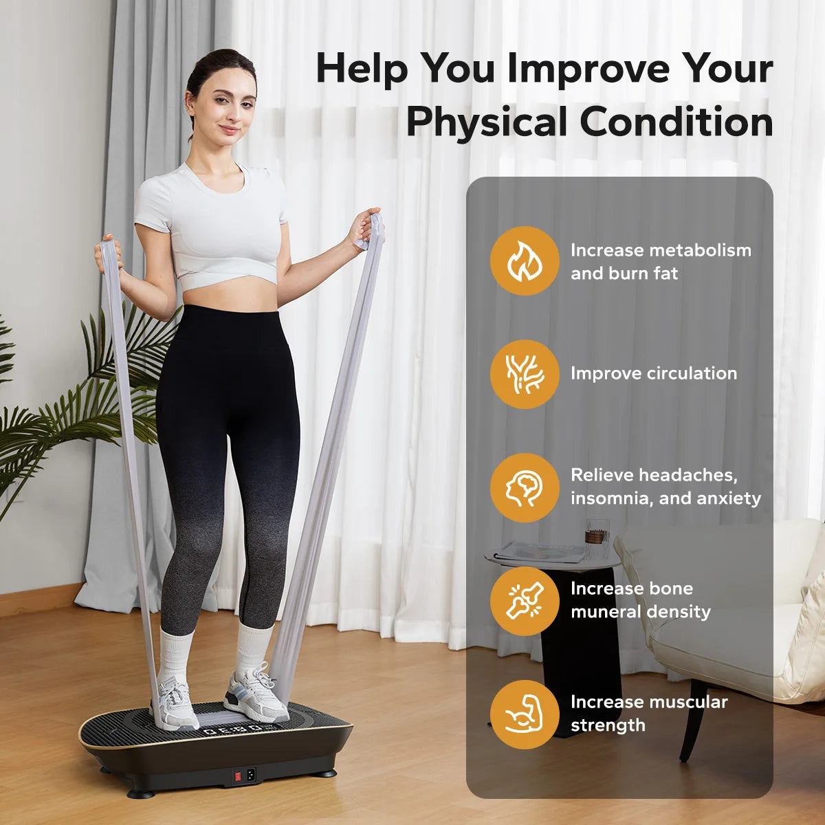 MERACH Vibration Plate Exercise Machine for Whole Body Fitness