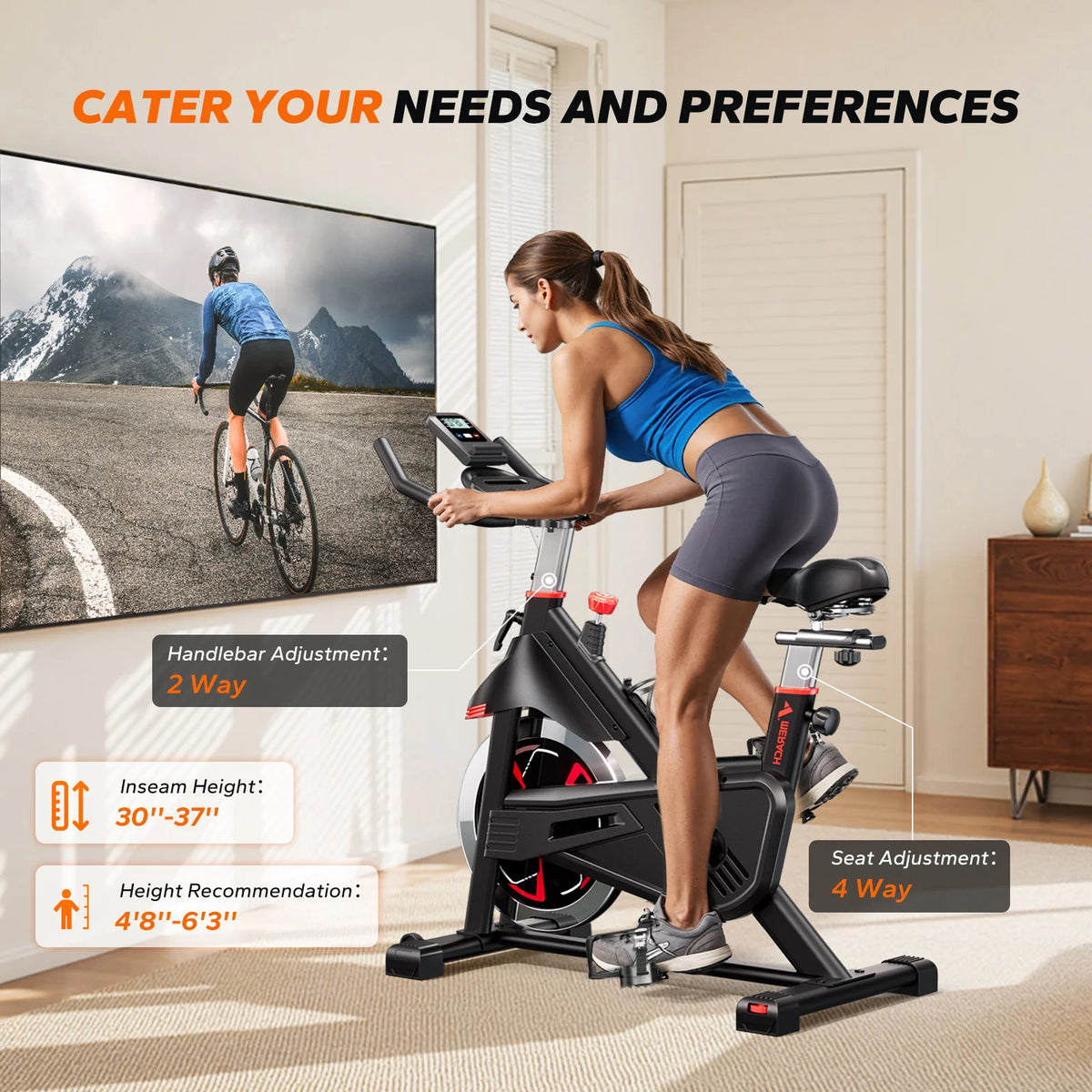 MERACH S38 Indoor Cycling Bike With Magnetic Resistance for Home Workouts