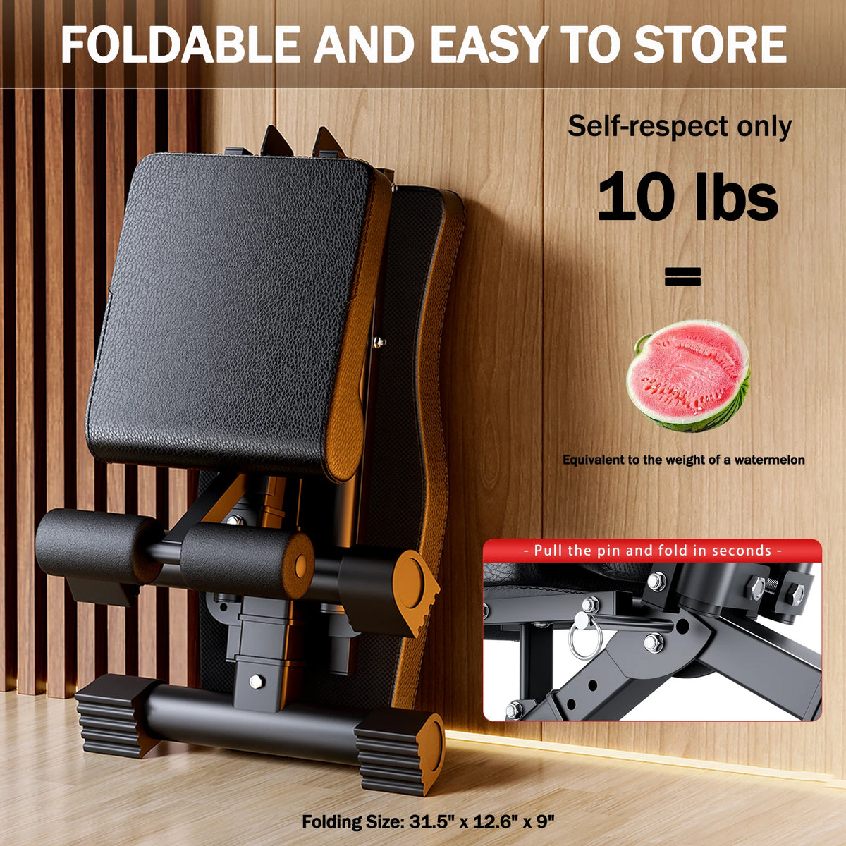 Adjustable Folding Weight Bench for Full Body Strength Training