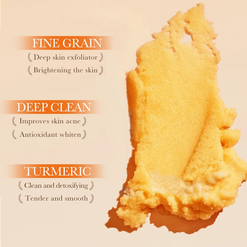 Amococo Turmeric Body Scrub for Exfoliating and Smooth Skin