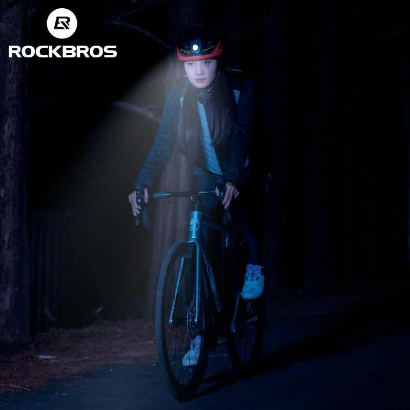 Rockbros Cycling Safety Helmet With Integrated LED Front Light