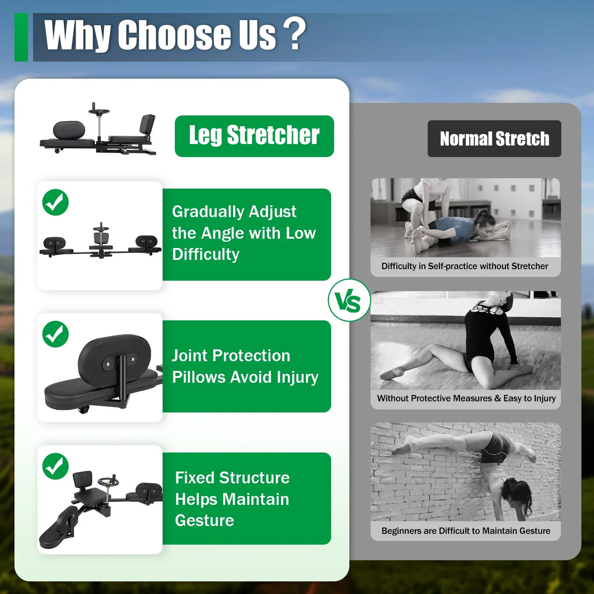 Leg Stretcher Machine for Flexibility and Leg Stretching Training