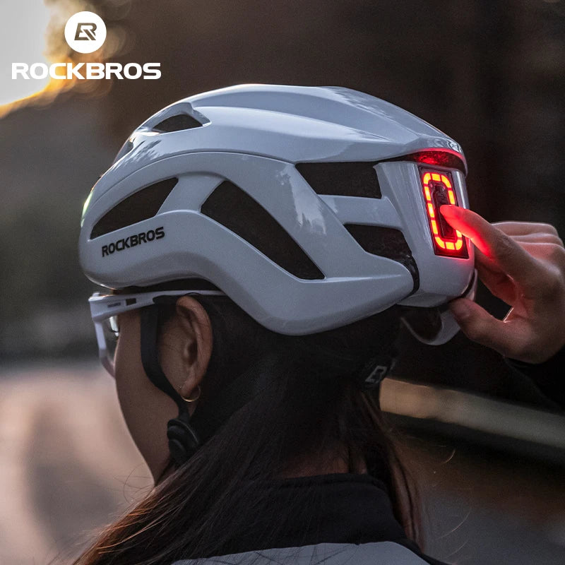 Rockbros Cycling Safety Helmet With Integrated LED Front Light