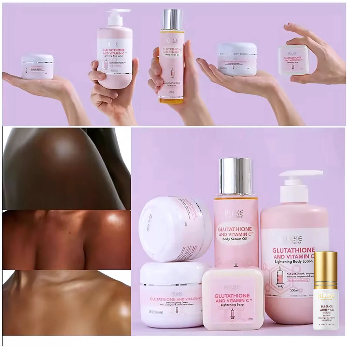 AILKE Vitamin C Glutathione Brightening Body Lotion For Radiant Skin