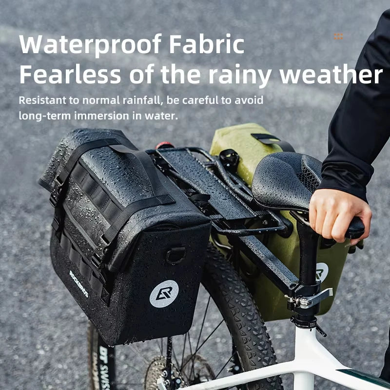 ROCKBROS Waterproof Foldable Bicycle Rear Rack Bag For MTB Travel