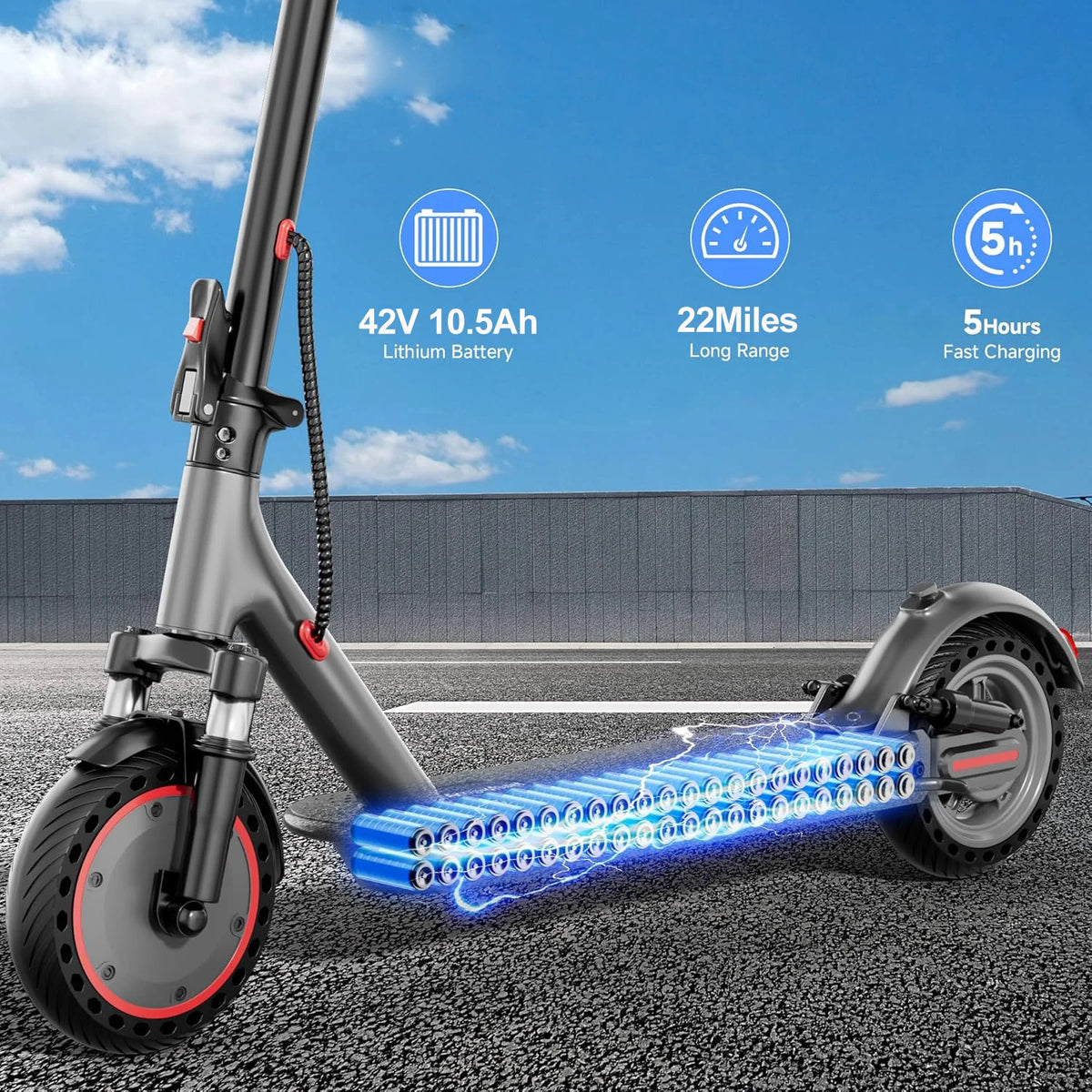 AOVOPRO Foldable Electric Scooter With Powerful Motor And App Control