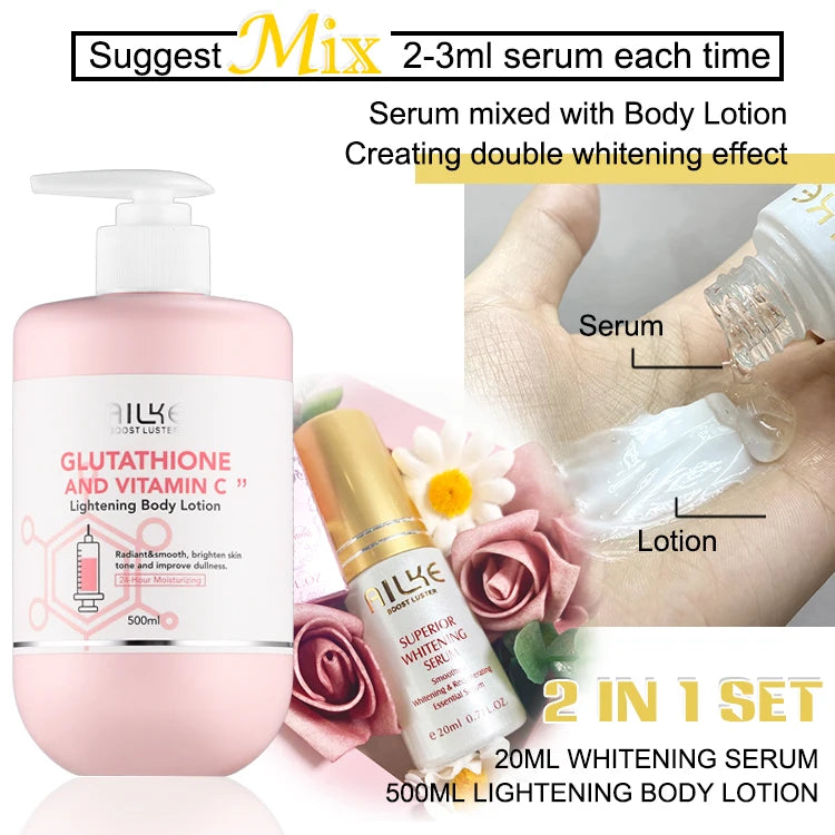 AILKE Vitamin C Glutathione Brightening Body Lotion For Radiant Skin