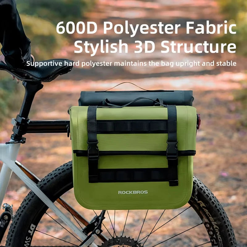 ROCKBROS Waterproof Foldable Bicycle Rear Rack Bag For MTB Travel