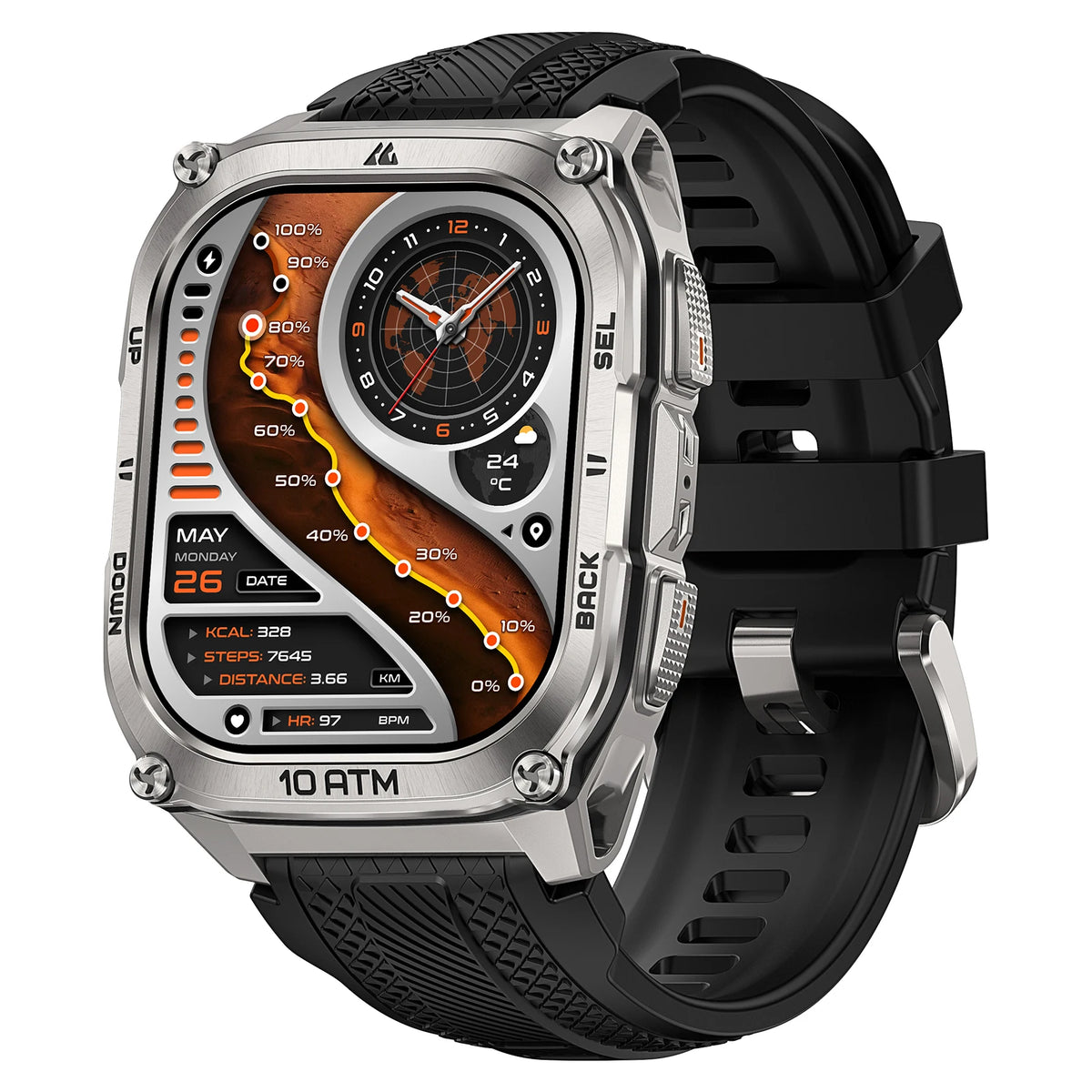 KOSPET Tank M4 Smartwatch With GPS And Health Monitoring