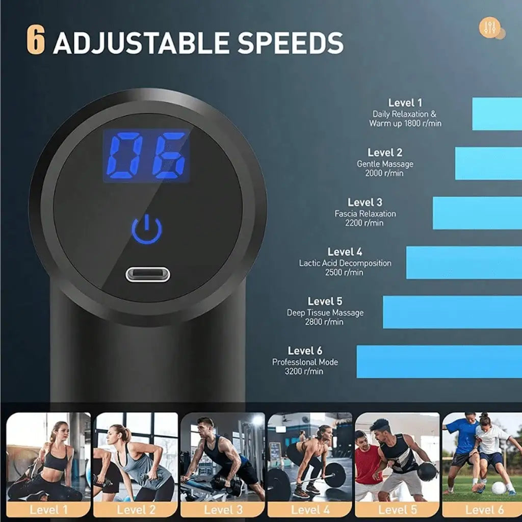 Portable Electric Muscle Massage Gun For Post Workout Relief