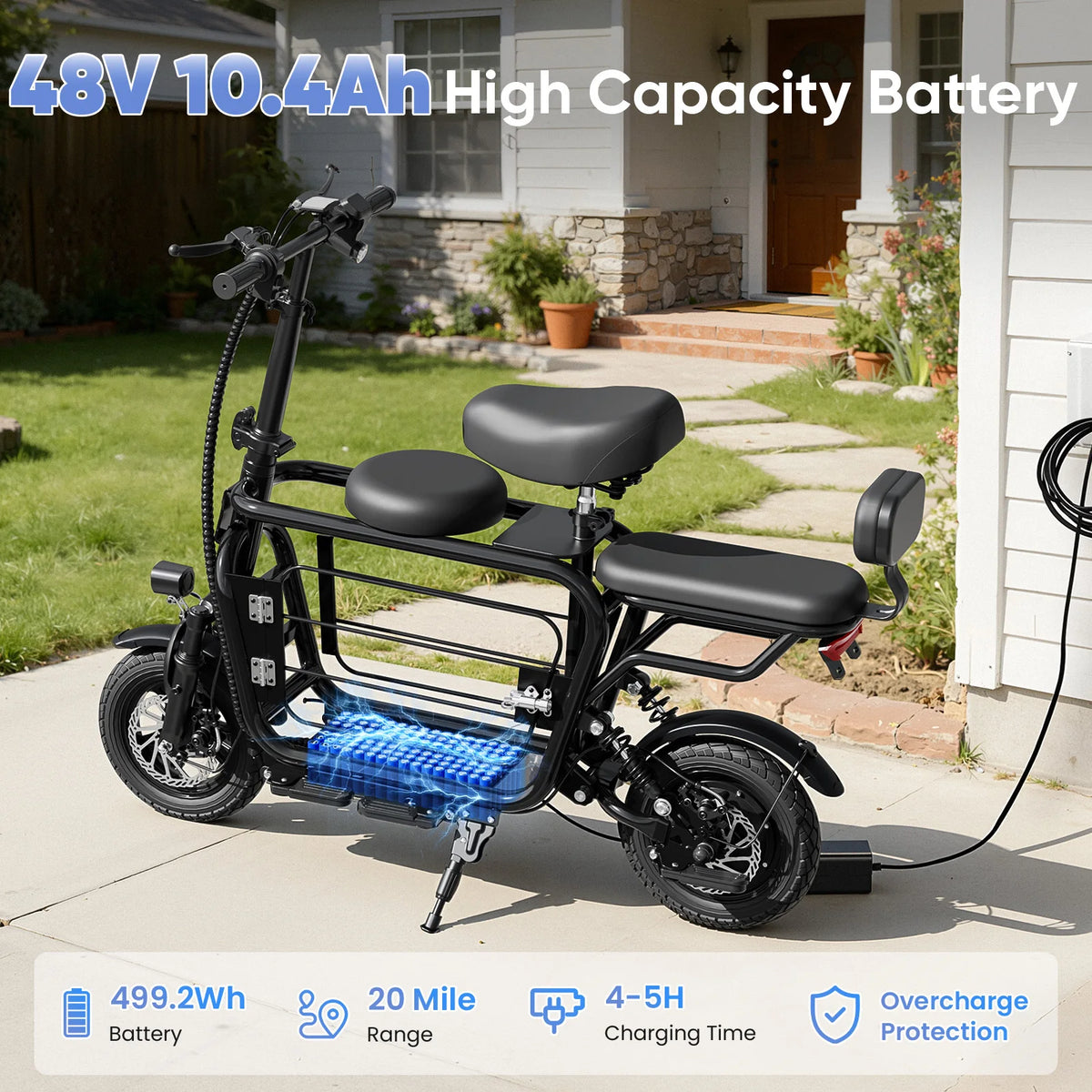 Eilleo Spacewalk 750W Foldable Electric Scooter With Seat