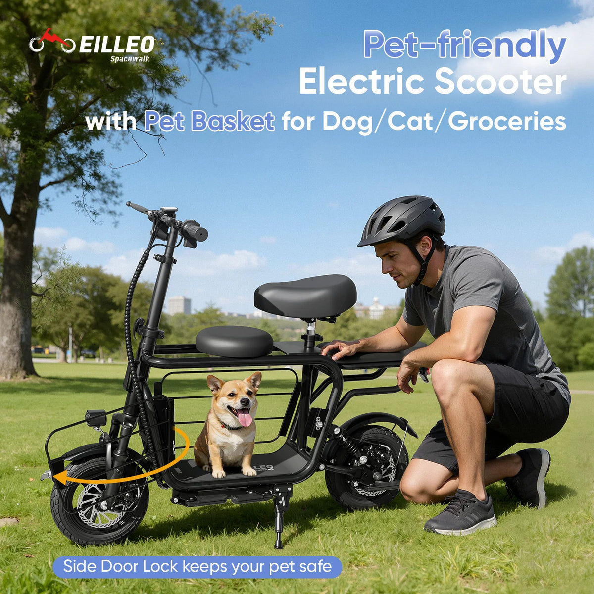 Eilleo Spacewalk 750W Foldable Electric Scooter With Seat
