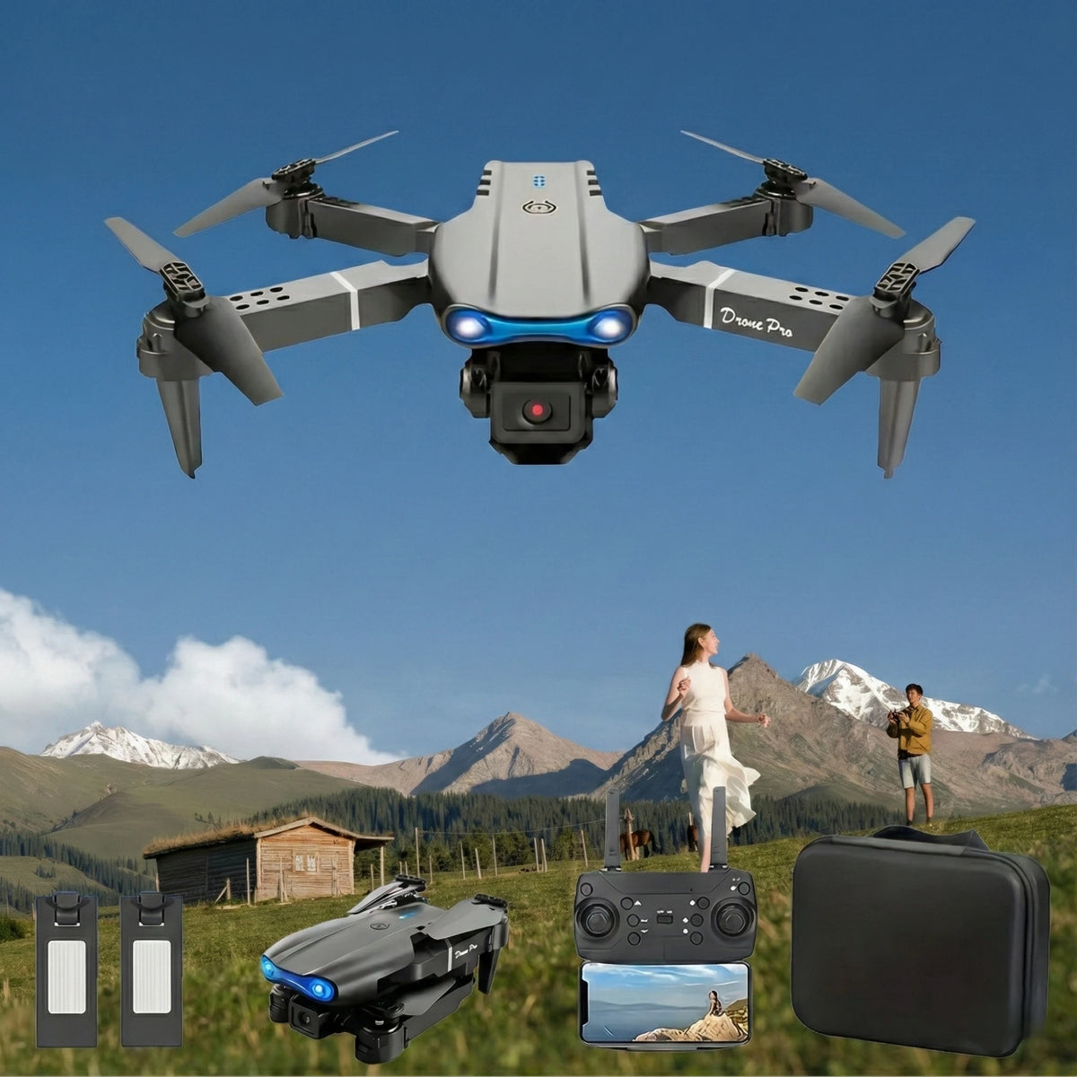 EVANOVM E88 Pro Max Foldable Drone With Dual HD Cameras