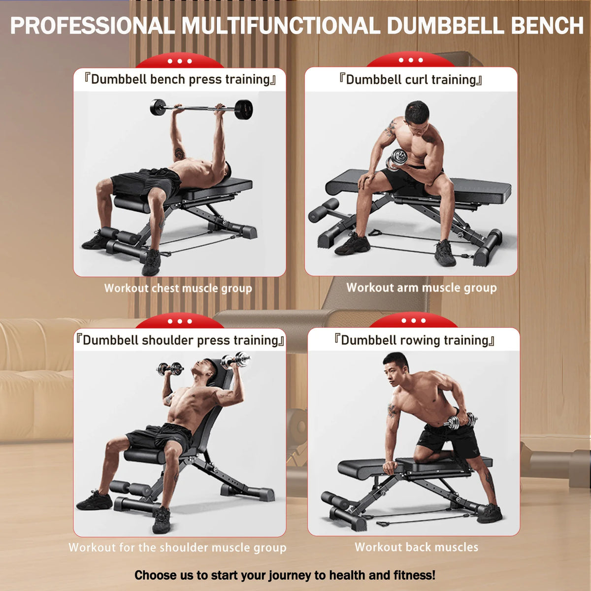 Adjustable Folding Weight Bench for Full Body Strength Training