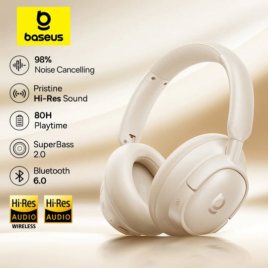 Baseus Wireless Noise Canceling Over Ear Headphones Spatial Audio