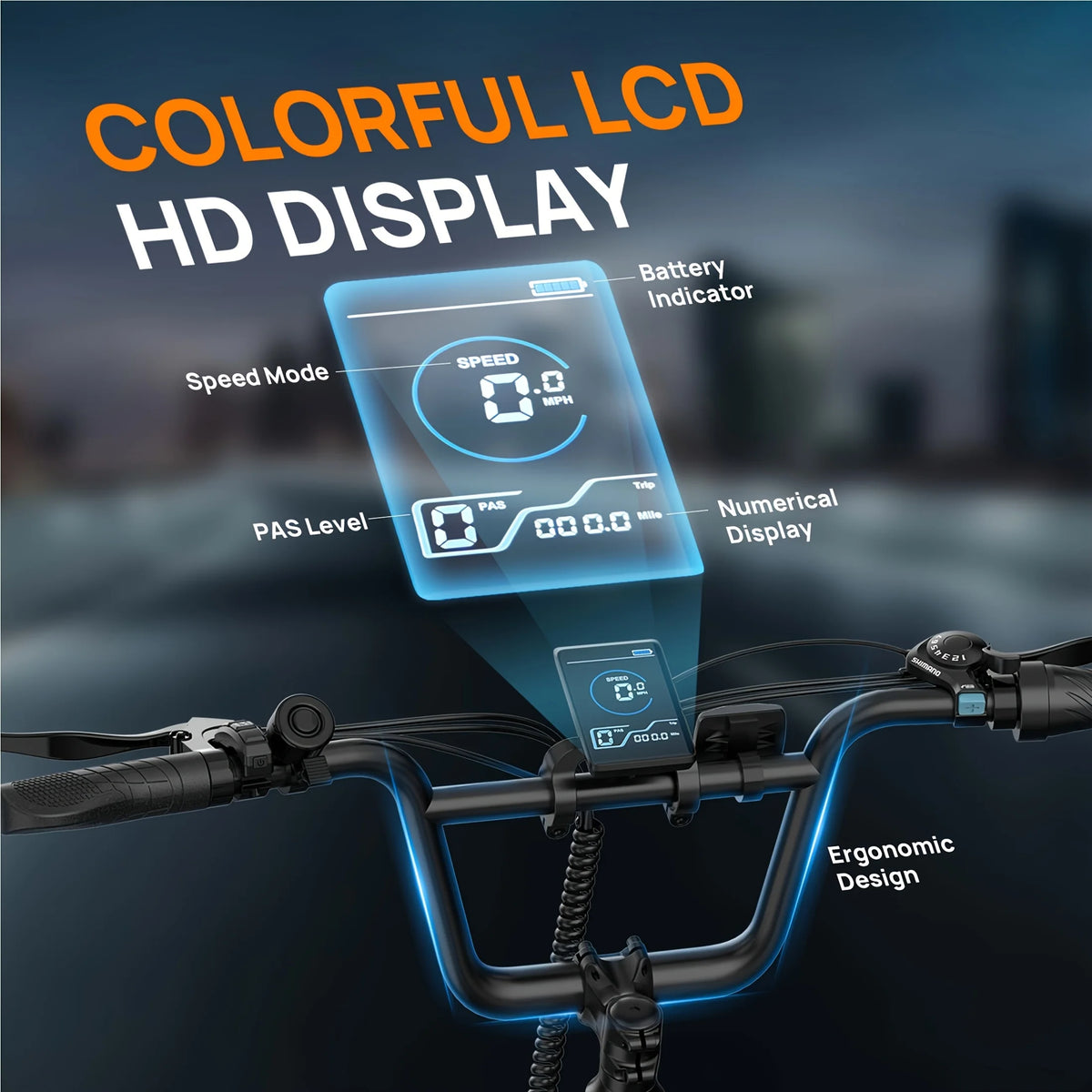 URLIFE E20 Electric Bike With Removable Battery And Disc Brakes