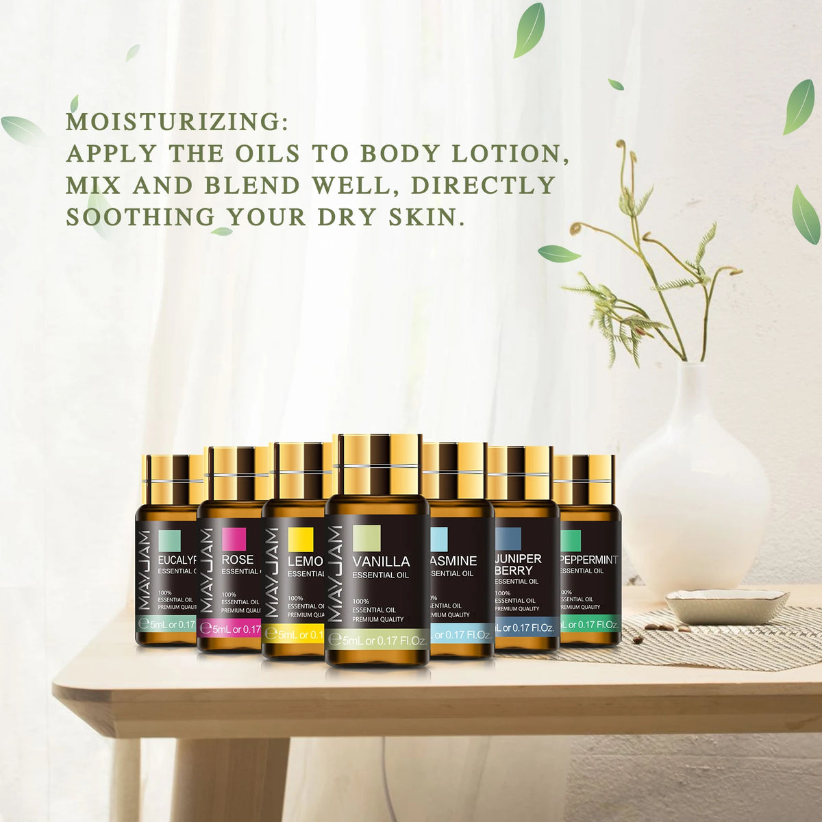 MAYJAM Pure Essential Oil Gift Set for Diffusers and Humidifiers