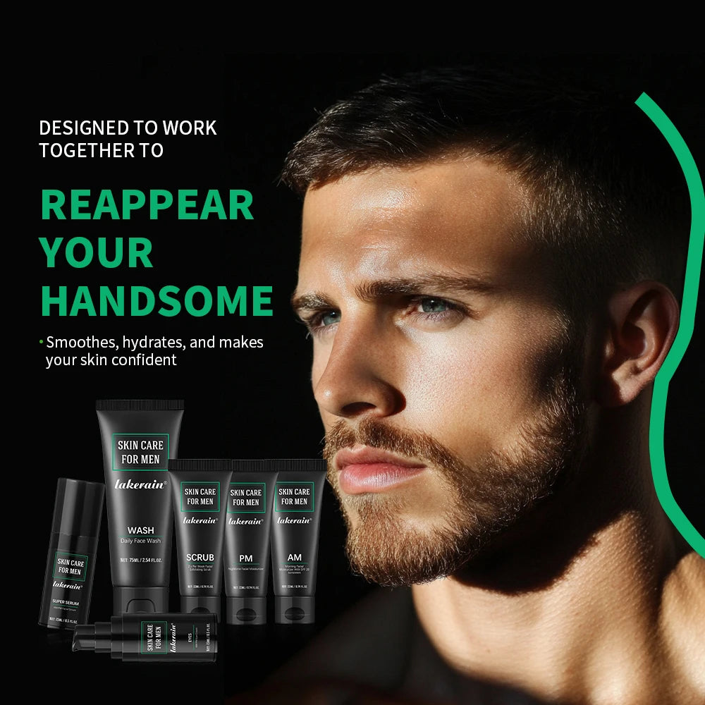 Ibcccndc Men's Deep Cleansing Skincare and Hydration Grooming Set