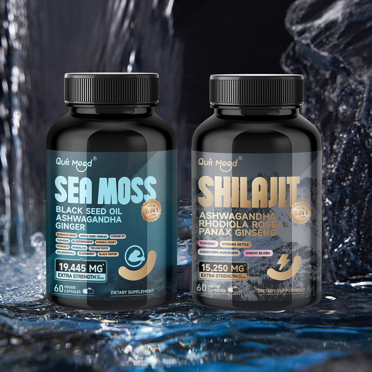 Quit Mood Shilajit With Ginseng Ashwagandha Rhodiola And Turmeric