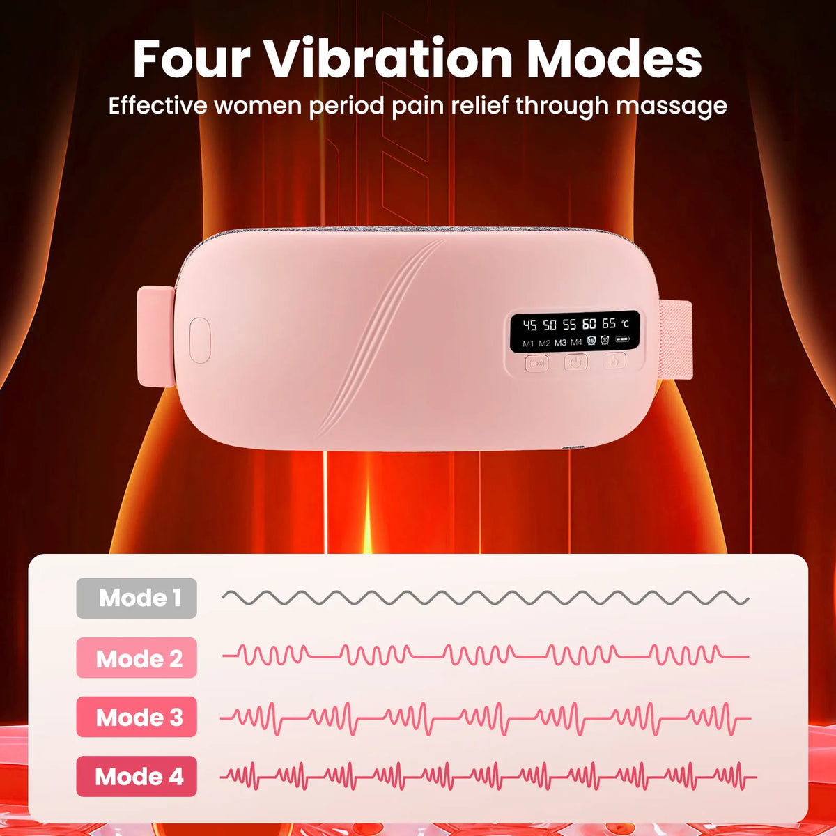 PASTSKY Electric Heating Vibration Waist Massage Belt For Cramps