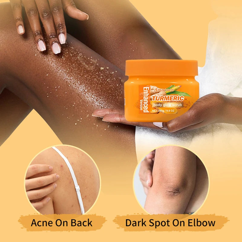Amococo Turmeric Body Scrub for Exfoliating and Smooth Skin