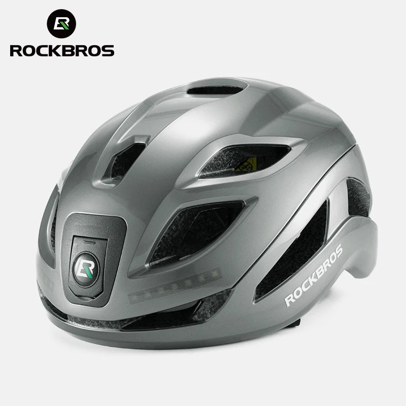 Rockbros Cycling Safety Helmet With Integrated LED Front Light