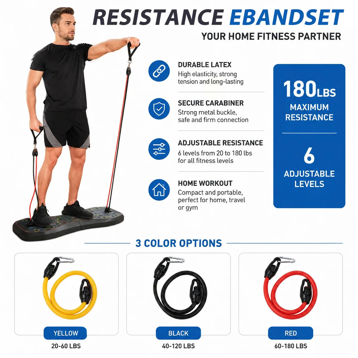 Portable Home Gym Full Body Kit With Push Up Board