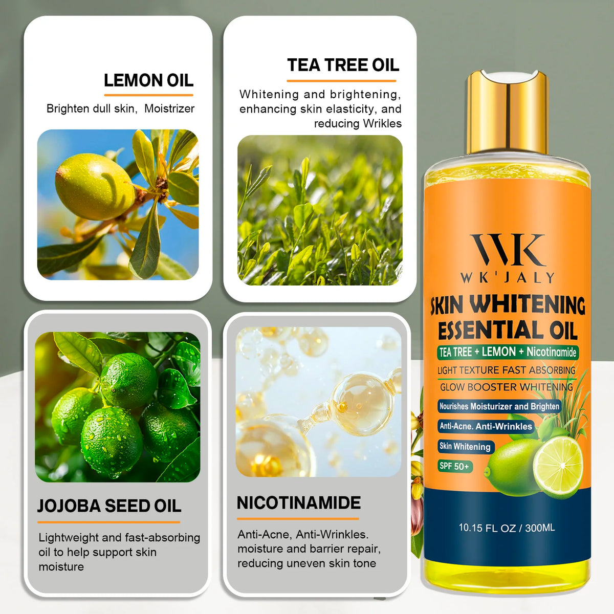 WK JALY Brightening Body Oil For Moisturized Smooth Looking Skin