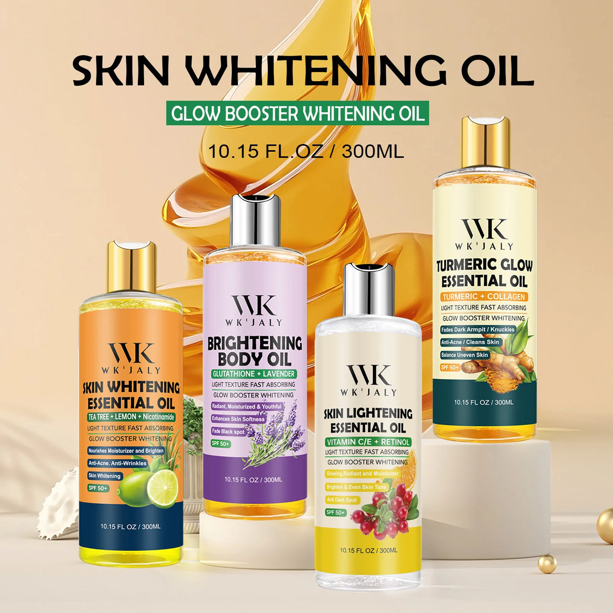 WK JALY Brightening Body Oil For Moisturized Smooth Looking Skin