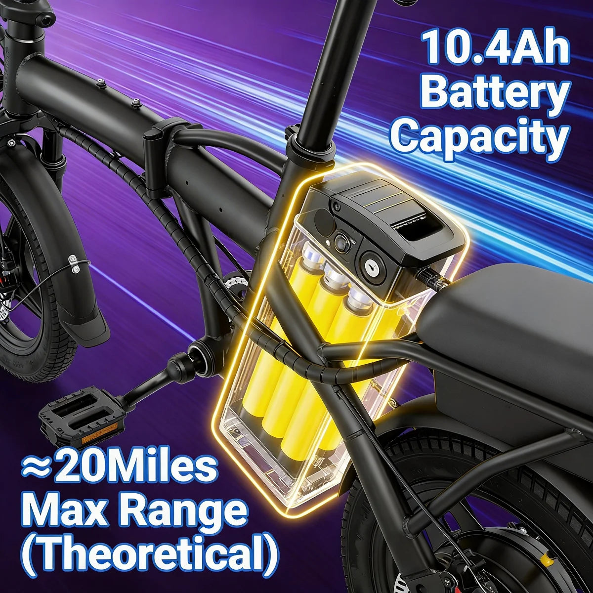 HEZZO T5 Lightweight Folding Electric Commuter Bike With Disc Brakes