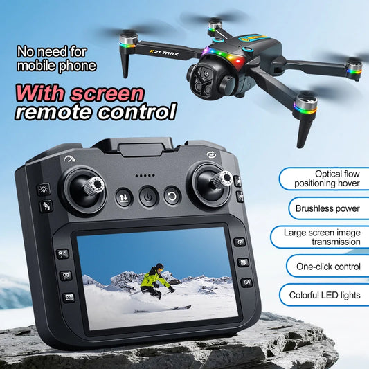 ZNLYRION K21MAX Foldable Brushless Drone With Screen Remote Dual Cameras