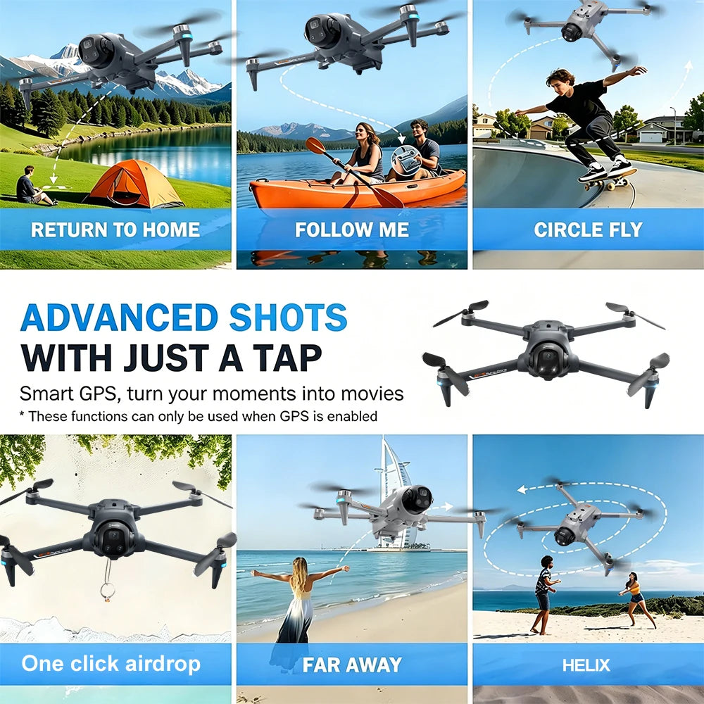 ZNLYRION Foldable GPS Drone With 5G FPV And Obstacle Avoidance