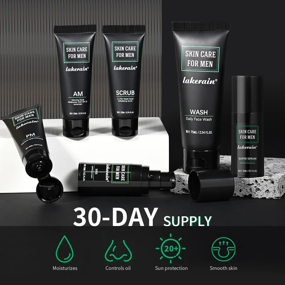 Ibcccndc Men's Deep Cleansing Skincare and Hydration Grooming Set