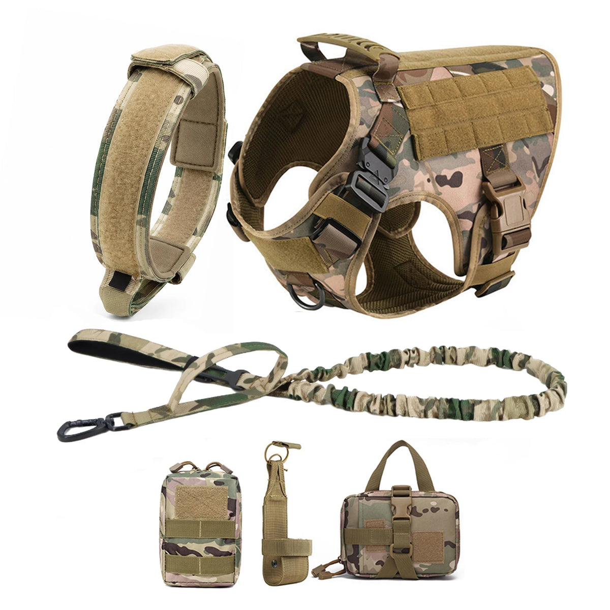 PETRAVEL Tactical Dog Harness With Leash For Training And Walking