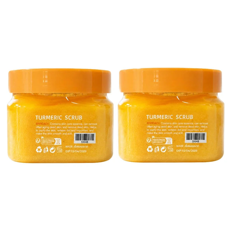 Amococo Turmeric Body Scrub for Exfoliating and Smooth Skin