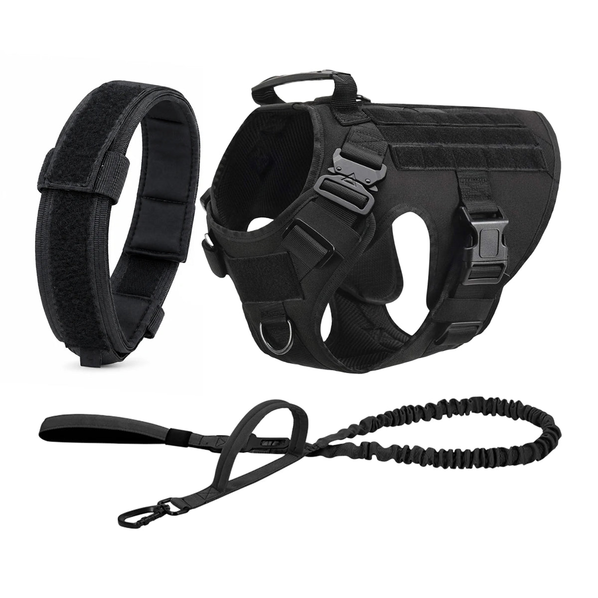 PETRAVEL Tactical Dog Harness With Leash For Training And Walking