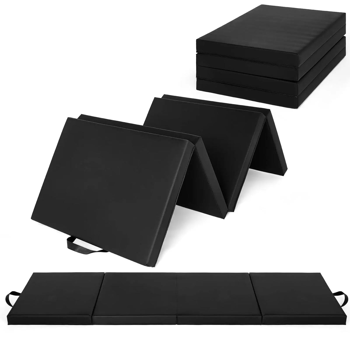 HiMISS Portable Folding Gymnastics Tumbling Mat for Home Workouts